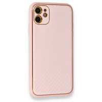 Newface iPhone 12 Kılıf Coco Karbon Silikon - Pembe