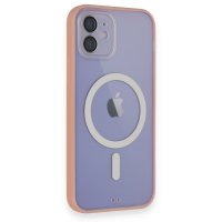 Newface iPhone 12 Kılıf Grand Magneticsafe Kapak - Pembe