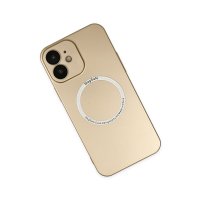 Newface iPhone 12 Kılıf Jack Magneticsafe Lens Silikon - Gold