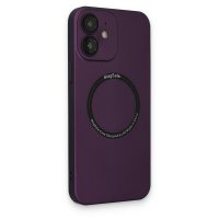 Newface iPhone 12 Kılıf Jack Magneticsafe Lens Silikon - Mürdüm