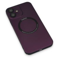 Newface iPhone 12 Kılıf Jack Magneticsafe Lens Silikon - Mürdüm