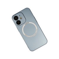 Newface iPhone 12 Kılıf Jack Magneticsafe Lens Silikon - Sierra Blue