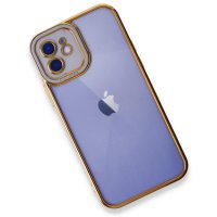 Newface iPhone 12 Kılıf Liva Lens Silikon - Lila