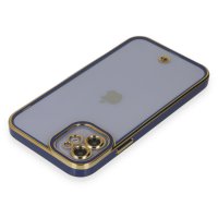 Newface iPhone 12 Kılıf Liva Lens Silikon - Mavi