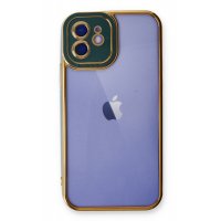 Newface iPhone 12 Kılıf Liva Lens Silikon - Yeşil