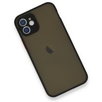 Newface iPhone 12 Kılıf Montreal Silikon Kapak - Siyah