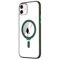 Newface iPhone 12 Kılıf Mudo Magneticsafe Standlı Kapak - Köknar Yeşili