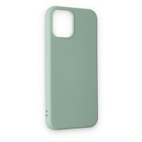 Newface iPhone 12 Kılıf Nano içi Kadife Silikon - Su Yeşili