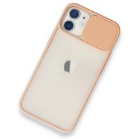 Newface iPhone 12 Mini Kılıf Palm Buzlu Kamera Sürgülü Silikon - Pembe