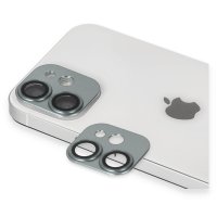 Newface iPhone 12 Mini Pers Alüminyum Kamera Lens - Yeşil