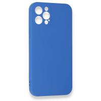 Newface iPhone 12 Pro Kılıf Nano içi Kadife Silikon - Mavi
