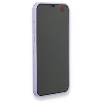 Newface iPhone 12 Pro Kılıf 360 Full Body Silikon Kapak - Lila