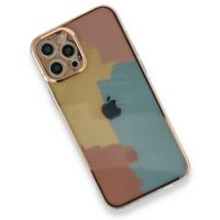 Newface iPhone 12 Pro Kılıf Çiçekli Silikon - Kırmızı