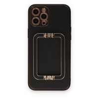 Newface iPhone 12 Pro Kılıf Coco Elit Kapak - Siyah