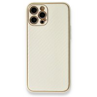 Newface iPhone 12 Pro Kılıf Coco Karbon Silikon - Beyaz