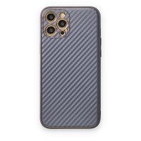 Newface iPhone 12 Pro Kılıf Coco Karbon Silikon - Gri