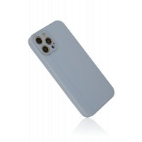 Newface iPhone 12 Pro Kılıf Glass Kapak - Sky Blue