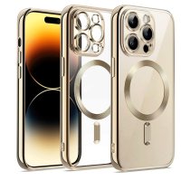 Newface iPhone 12 Pro Kılıf Kross Magneticsafe Kapak - Gold