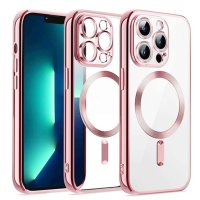 Newface iPhone 12 Pro Kılıf Kross Magneticsafe Kapak - Rose