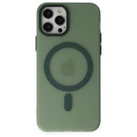 Newface iPhone 12 Pro Kılıf Lodos Magneticsafe Mat Kapak - Köknar Yeşili