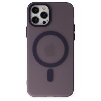 Newface iPhone 12 Pro Kılıf Lodos Magneticsafe Mat Kapak - Mor