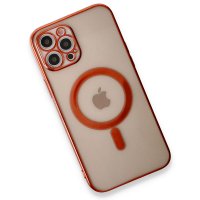 Newface iPhone 12 Pro Kılıf Magneticsafe Lazer Silikon - Kırmızı