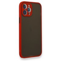 Newface iPhone 12 Pro Kılıf Montreal Silikon Kapak - Kırmızı