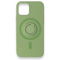 Newface iPhone 12 Pro Kılıf Viktor Yüzüklü Silikon - Yeşil