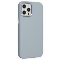 Newface iPhone 12 Pro Max Kılıf Asya Deri Silikon - Sierra Blue