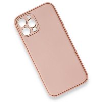 Newface iPhone 12 Pro Max Kılıf Coco Deri Silikon Kapak - Pembe