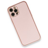 Newface iPhone 12 Pro Max Kılıf Coco Karbon Silikon - Pembe