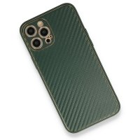 Newface iPhone 12 Pro Max Kılıf Coco Karbon Silikon - Yeşil