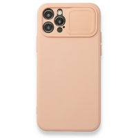 Newface iPhone 12 Pro Max Kılıf Color Lens Silikon - Pudra
