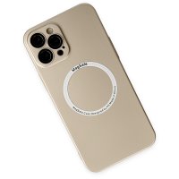 Newface iPhone 12 Pro Max Kılıf Jack Magneticsafe Lens Silikon - Gold