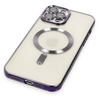 Newface iPhone 12 Pro Max Kılıf Kross Magneticsafe Kapak - Mor