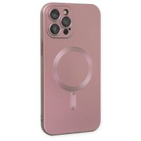 Newface iPhone 12 Pro Max Kılıf Moshi Lens Magneticsafe Silikon - Rose Gold