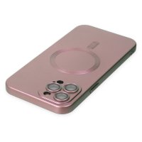 Newface iPhone 12 Pro Max Kılıf Moshi Lens Magneticsafe Silikon - Rose Gold