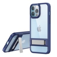 Newface iPhone 12 Pro Max Kılıf Rolet Stand Kapak - Lacivert