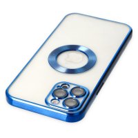 Newface iPhone 12 Pro Max Kılıf Slot Silikon - Mavi