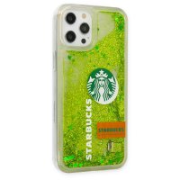 Newface iPhone 12 Pro Max Kılıf Starbuck Sulu Silikon - Açık Yeşil