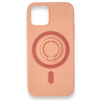 Newface iPhone 12 Mini Kılıf Viktor Yüzüklü Silikon - Pudra