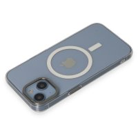 Newface iPhone 13 Kılıf Anka PC Magneticsafe Sert Metal Kapak - Şeffaf