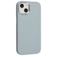 Newface iPhone 13 Kılıf Asya Deri Silikon - Sierra Blue