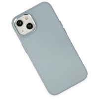 Newface iPhone 13 Kılıf Asya Deri Silikon - Sierra Blue