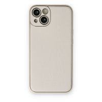 Newface iPhone 13 Kılıf Coco Deri Silikon Kapak - Beyaz