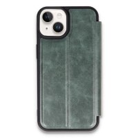 Newface iPhone 13 Kılıf Flip Cover - Koyu Yeşil