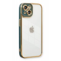Newface iPhone 13 Kılıf Liva Lens Silikon - Yeşil