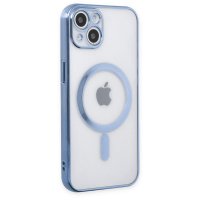 Newface iPhone 13 Kılıf Magneticsafe Lazer Silikon - Sierra Blue