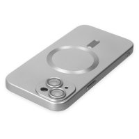 Newface iPhone 13 Kılıf Moshi Lens Magneticsafe Silikon - Gümüş