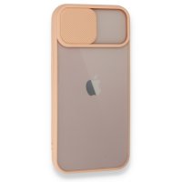 Newface iPhone 13 Kılıf Palm Buzlu Kamera Sürgülü Silikon - Pembe